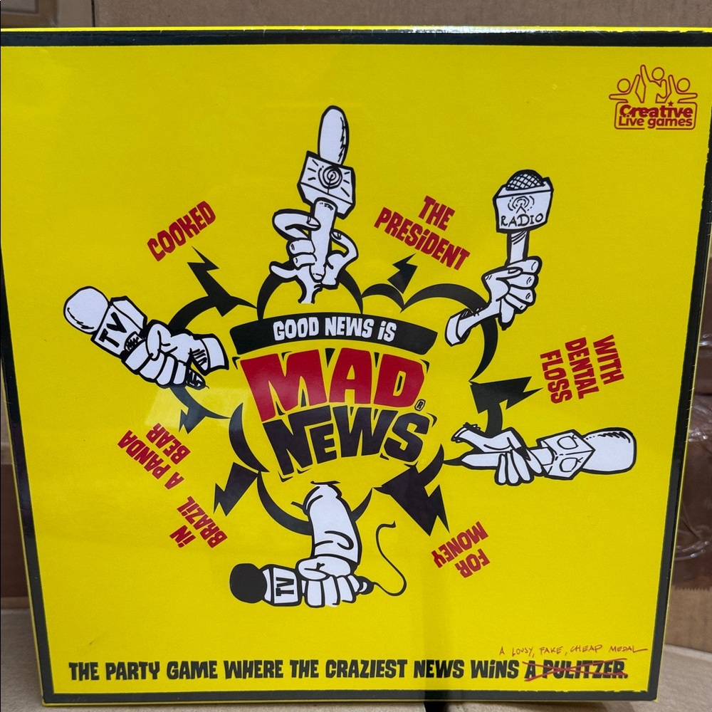 Mad News Board Game Ages 15+ New and Sealed